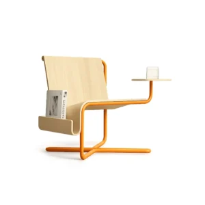 Wood Metal Accent Chair